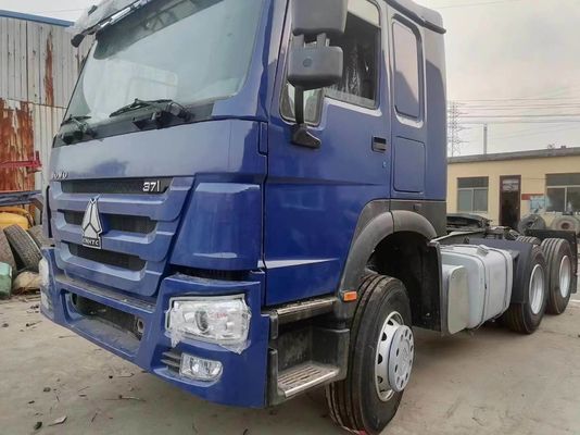Sinotruk azul HOWO 6X4 10 Wheeler Used Tractor Truck com poderosa capacidade de reboque