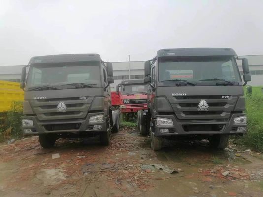 Transmissão manual cinza Sinotruk caminhão pesado 6 * 4 Trator caminhão tuboless design de pneus