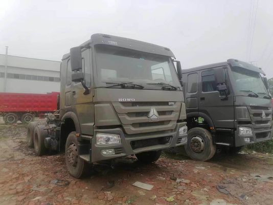 Transmissão manual cinza Sinotruk caminhão pesado 6 * 4 Trator caminhão tuboless design de pneus