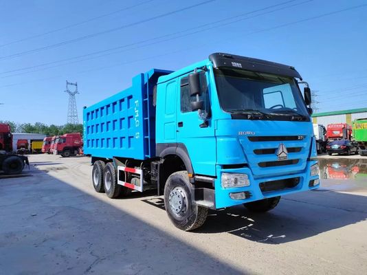 10 pneus 336 cv Peão de segunda mão azul Sinotruck HOWO 6 * 4 camião de descarga Euro 3/4/5 Validável