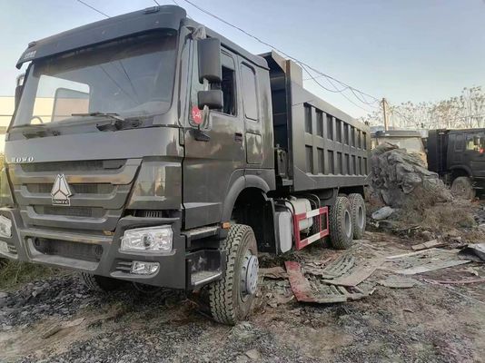HOWO 6*4 Caminhão de lixo de segunda mão 10 pneus Cinza Cor Sinotruk 351-450hp 8500*2496*3450 mm