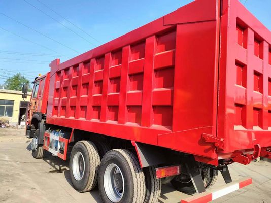 371HP HOWO 6*4 Caminhão de descarga de construção Caminhão de despejo Caminhão vermelho Caminhão de transporte com ≤5 lugares