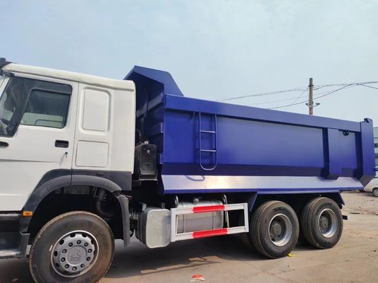 10 pneus Carrinho de lixo tipo U branco Sinotruck HOWO 6*4 em branco e azul para assentos ≤5