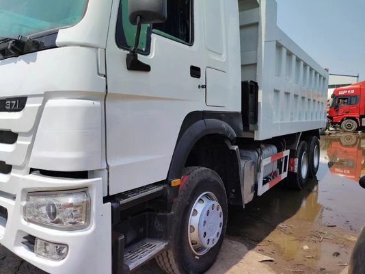 6×4 Lifting Front Style Dump Truck 351-450HP Sinotruck usado HOWO 10wheeler Branco