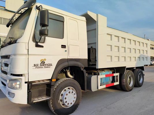 6×4 Lifting Front Style Dump Truck 351-450HP Sinotruck usado HOWO 10wheeler Branco