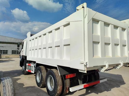 6×4 Lifting Front Style Dump Truck 351-450HP Sinotruck usado HOWO 10wheeler Branco