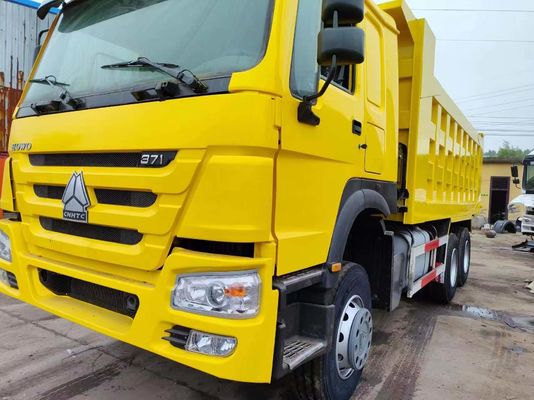 Tipo de transmissão manual Sinotruk HOWO camião de descarga de 10 rodas camião de descarga de cor amarela
