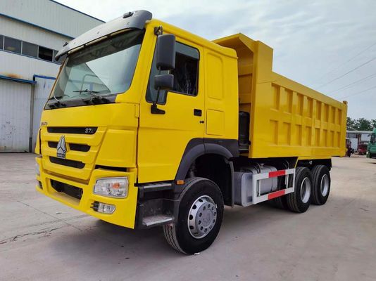 Tipo de transmissão manual Sinotruk HOWO camião de descarga de 10 rodas camião de descarga de cor amarela