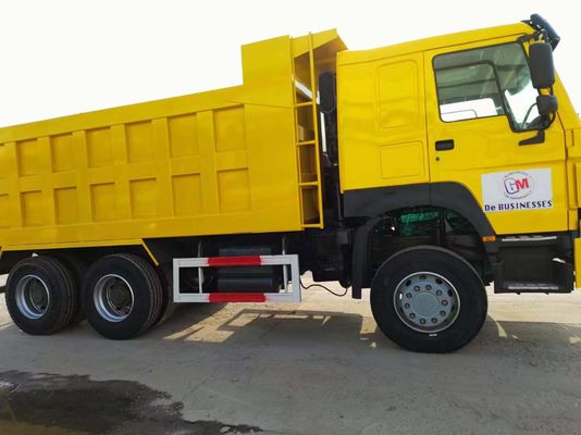 Tipo de transmissão manual Sinotruk HOWO camião de descarga de 10 rodas camião de descarga de cor amarela