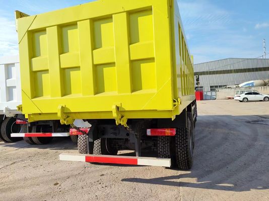 Caminhão de segunda mão amarelo com motor Weichai 12 rodas 10200*2500*3300mm Certificado ECE