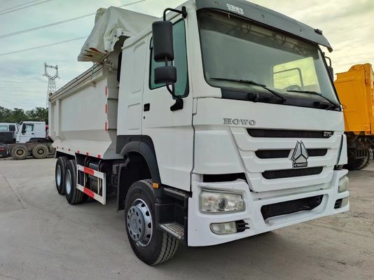 Sinotruck HOWO 6*4 Carrinho de segunda mão branco do tipo U com transmissão manual