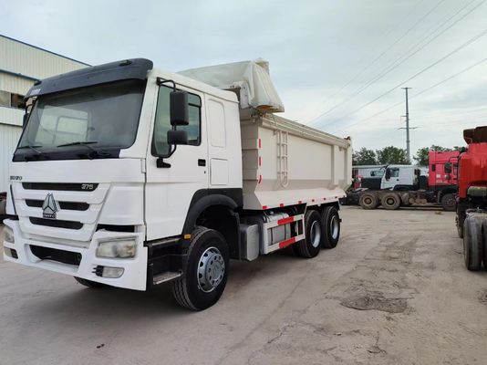Sinotruck HOWO 6*4 Carrinho de segunda mão branco do tipo U com transmissão manual