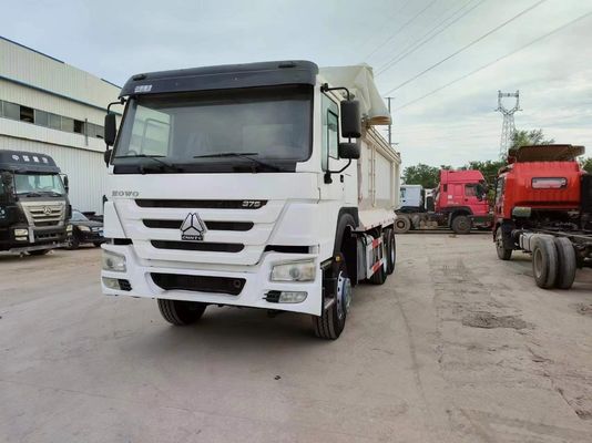 Sinotruck HOWO 6*4 Carrinho de segunda mão branco do tipo U com transmissão manual
