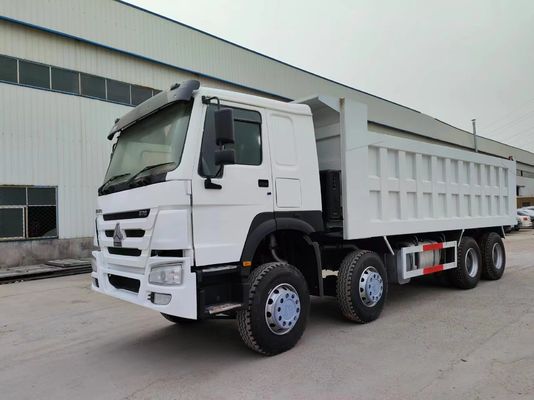 Design de pneu radial 375HP Sinotruk 12 rodas HOWO 8 * 4 camião de descarga para transporte de branco
