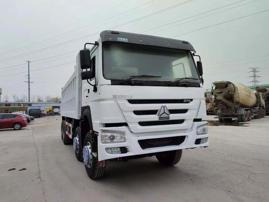 Design de pneu radial 375HP Sinotruk 12 rodas HOWO 8 * 4 camião de descarga para transporte de branco