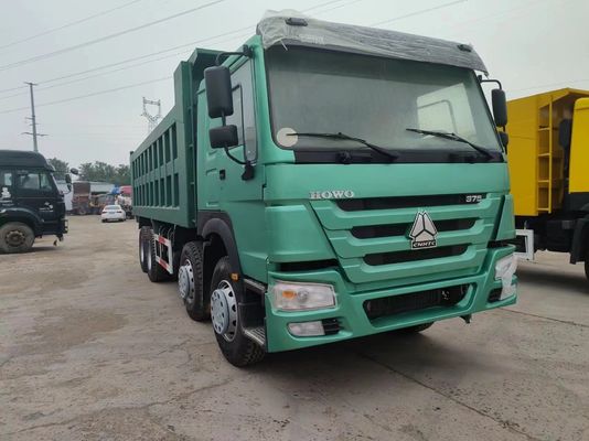 375HP Sinotruk HOWO 8*4 camião de segunda mão camião de segunda mão 12 rodas estilo de elevação frontal