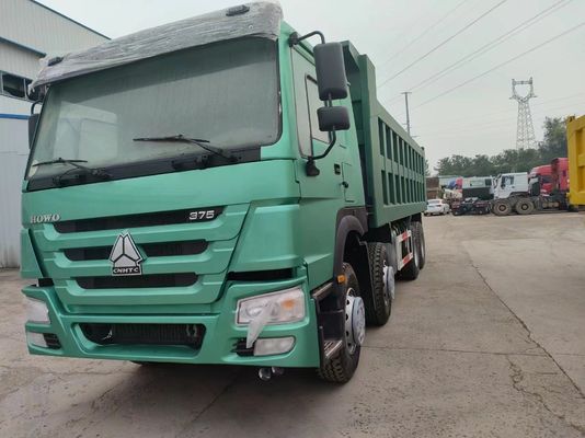 375HP Sinotruk HOWO 8*4 camião de segunda mão camião de segunda mão 12 rodas estilo de elevação frontal