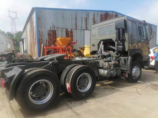 Sinotruk HOWO usado 6X4 10 Wheeler Traktor Truck com transmissão de carga pesada em cinza