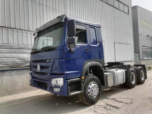 Sinotruk azul HOWO 6X4 10 Wheeler Used Tractor Truck com poderosa capacidade de reboque
