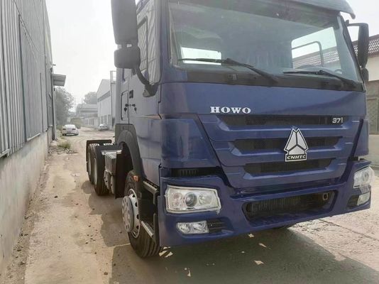 Sinotruk azul HOWO 6X4 10 Wheeler Used Tractor Truck com poderosa capacidade de reboque