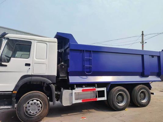Sinotruck HOWO 6*4 Caminhão de lixo Caminhão de segunda mão 10 pneus Branco e azul Tipo U para cargas