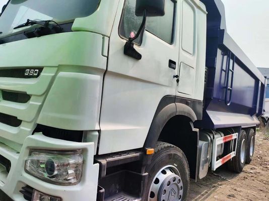 Sinotruck HOWO 6*4 Caminhão de lixo Caminhão de segunda mão 10 pneus Branco e azul Tipo U para cargas