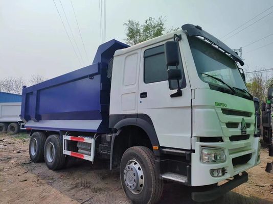 Sinotruck HOWO 6*4 Caminhão de lixo Caminhão de segunda mão 10 pneus Branco e azul Tipo U para cargas