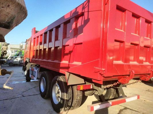 10 pneus Red HOWO 6*4 Dump Truck e segunda mão 351-450hp com design radial