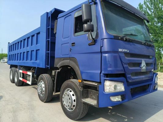 Sinotruk HOWO 8*4 Usado azul camião de descarga com capacidade de motor de 6-8L e direcionamento
