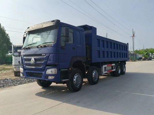 Sinotruk HOWO 8*4 Usado azul camião de descarga com capacidade de motor de 6-8L e direcionamento