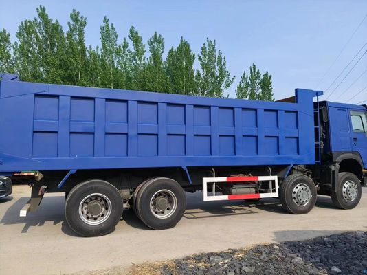 Sinotruk HOWO 8*4 Usado azul camião de descarga com capacidade de motor de 6-8L e direcionamento