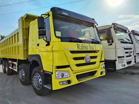 12 rodas Sinotruk HOWO 8*4 Lifting frontal estilo camião de descarga Transmissão manual