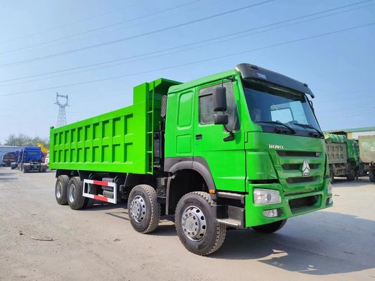 Sinotruk HOWO 8*4 camião de descarga 375HP Verde Cor 10500 x 2600m x 3400mm