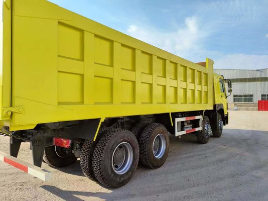 Desenho de pneus radiais Sinotruk HOWO 8*4 camião de descarga de segunda mão com capacidade de motor de 6-8L