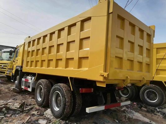 Sinotruck HOWO 6*4 camião de descarga amarelo com transmissão manual