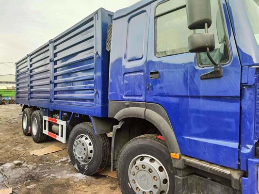Sinotruck HOWO Azul 8*4 Box Truck 10 pneus caminhão de segunda mão com 6×4 rodas motrizes