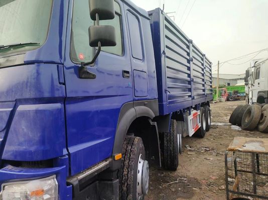 Sinotruck HOWO Azul 8*4 Box Truck 10 pneus caminhão de segunda mão com 6×4 rodas motrizes