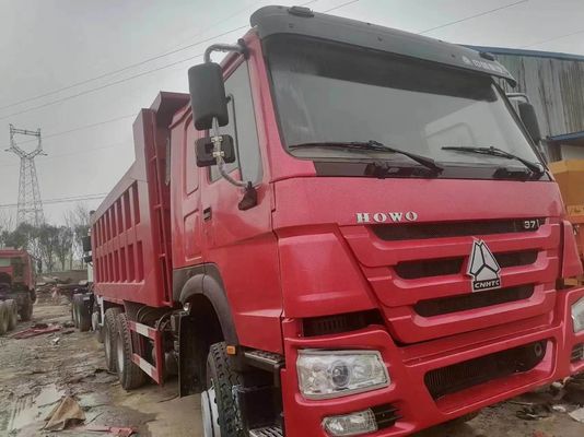 6X4 HOWO 16 20 metros cúbicos 10 rodas motor diesel mineração camião de descarga camião de despejo em vermelho