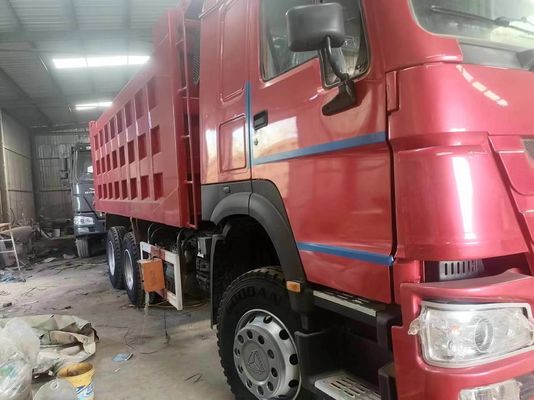 6X4 HOWO 16 20 metros cúbicos 10 rodas motor diesel mineração camião de descarga camião de despejo em vermelho