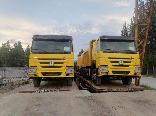 6X4 Tração HOWO Caminhão 371 Tipper Caminhões de descarga usados com capacidade de motor de 6-8L