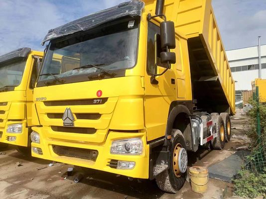 6X4 Tração HOWO Caminhão 371 Tipper Caminhões de descarga usados com capacidade de motor de 6-8L