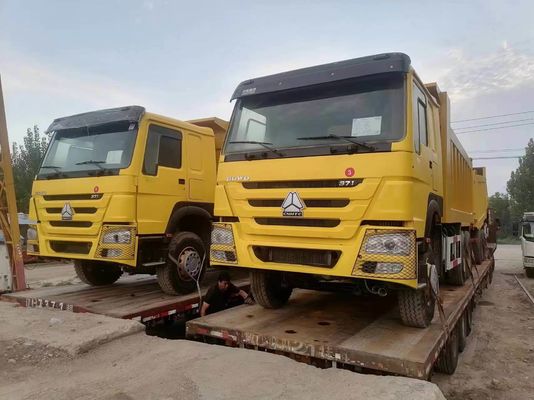 6X4 Tração HOWO Caminhão 371 Tipper Caminhões de descarga usados com capacidade de motor de 6-8L
