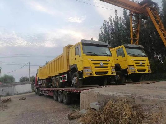 6X4 Tração HOWO Caminhão 371 Tipper Caminhões de descarga usados com capacidade de motor de 6-8L