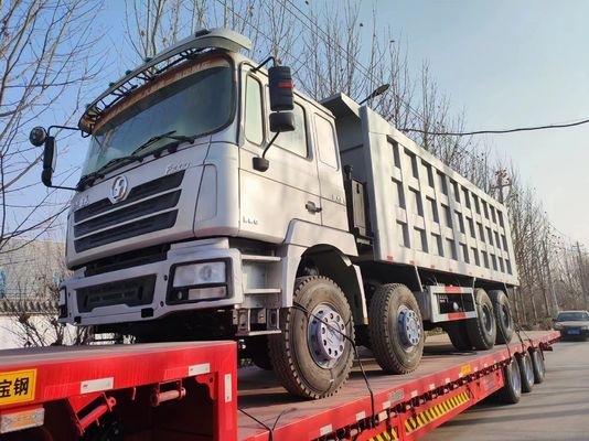 375HP 12 Wheel 40t Shacman 8X4 Usado camião de descarga Super Drive potência 351-450hp
