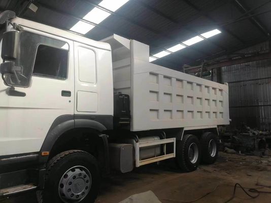 Sinotruk HOWO usado 6X4 371HP camião de descarga com cor branca 1 ano de serviço pós-venda