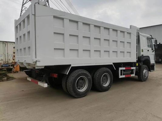 Sinotruk HOWO usado 6X4 371HP camião de descarga com cor branca 1 ano de serviço pós-venda